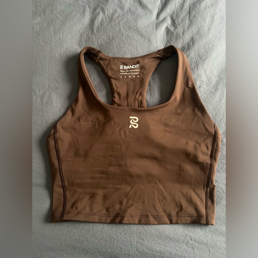 Bandit Stamina Scoop Neck Race Crop Medium Umber